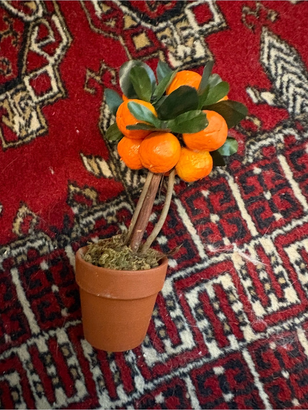 Free with purchase - mini orange tree potted fake plant